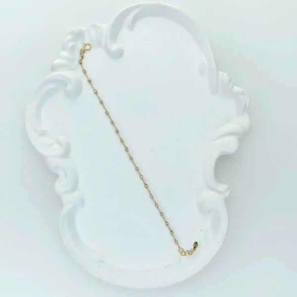 دستبند طلای ۱۸ عیار - طرح البرنادو گوی‌دار