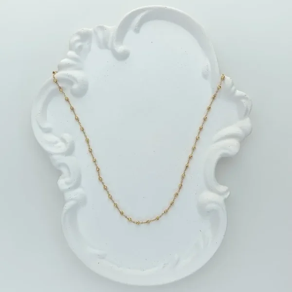 زنجیر طلای ۱۸ عیار - طرح البرنادو گوی‌دار